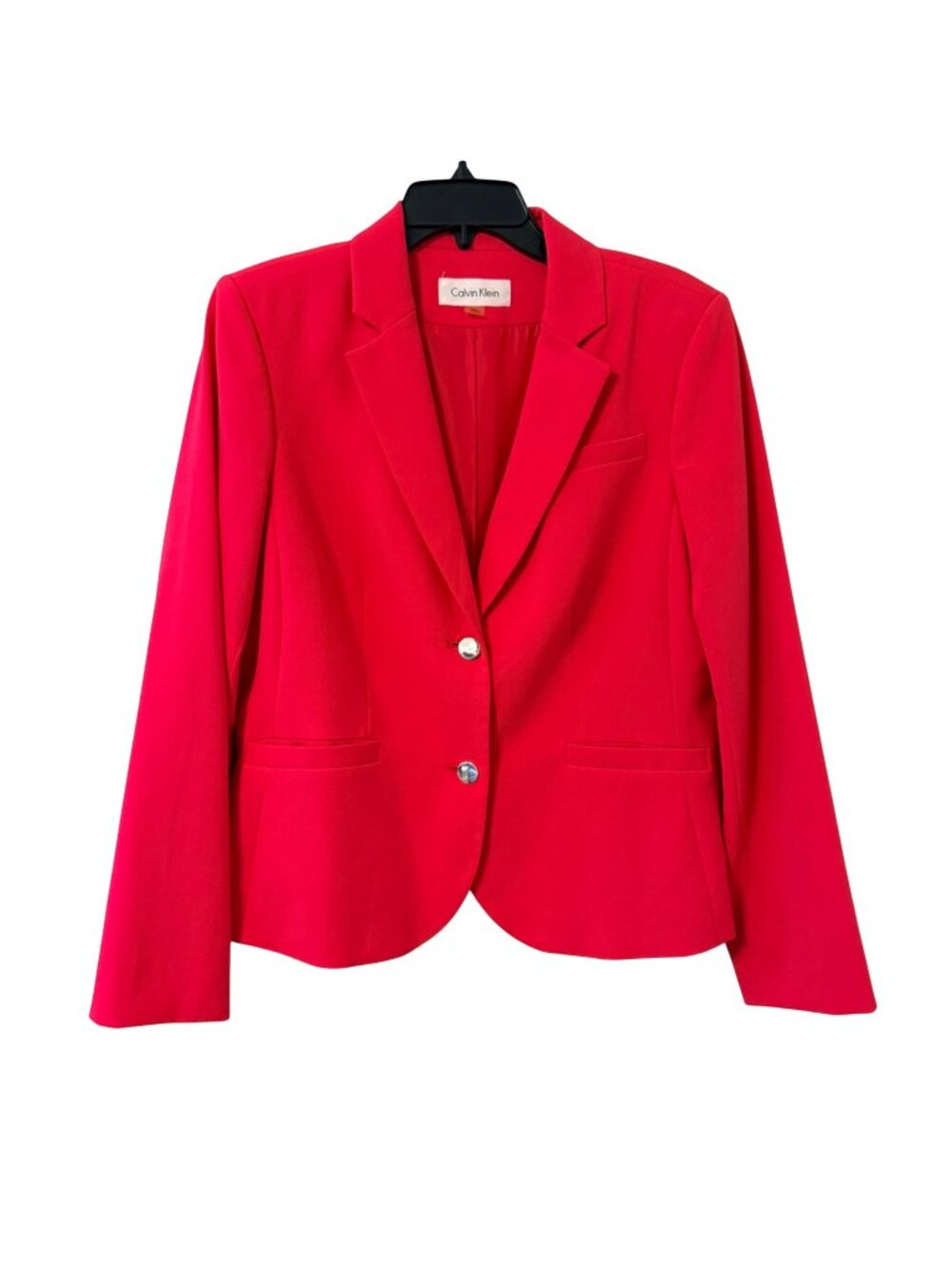 Calvin Klein Blazer Size 14 With Button Closure Two Front Pockets Pink Jacket